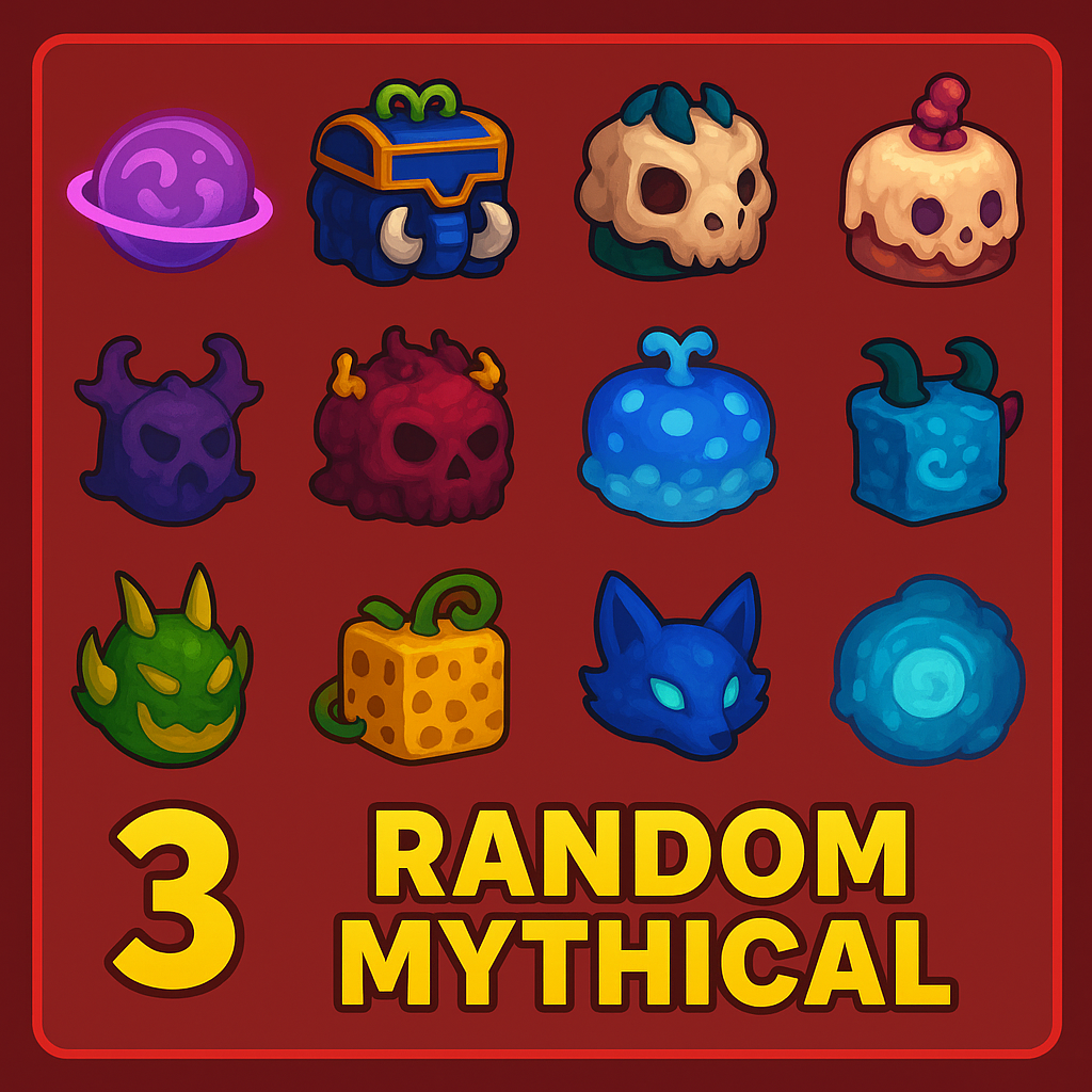 TÚI MÙ BLOX FRUIT 3-6 FRUIT ĐỎ
